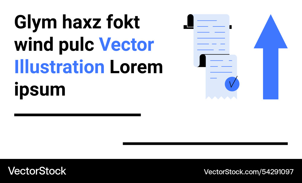 Receipt and arrow with placeholder text Receipt and arrow with placeholder text vector image