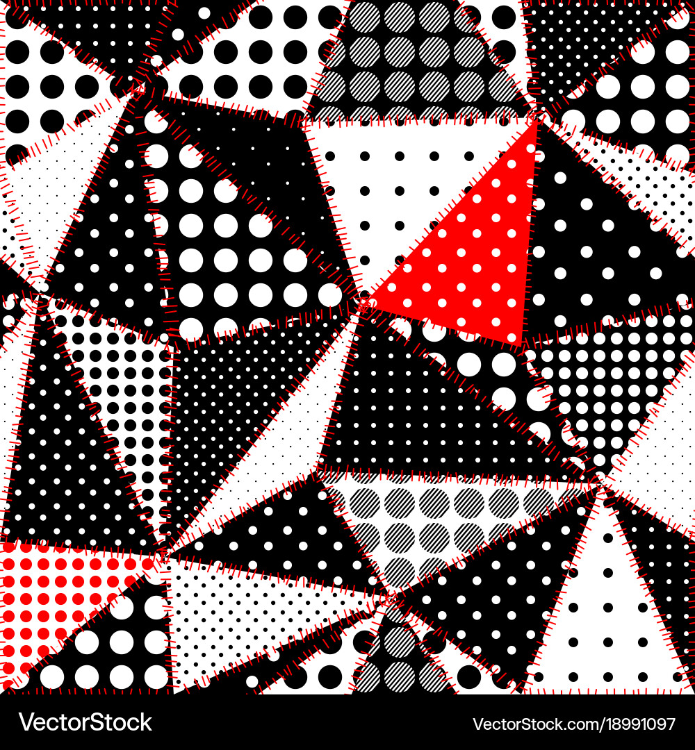 Retro Patchwork Seamless Pattern vector image