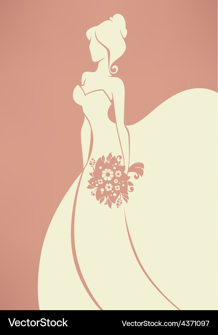 Romantic bride Royalty Free Vector Image - VectorStock