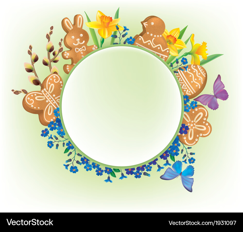 Spring Easter Vignette vector image