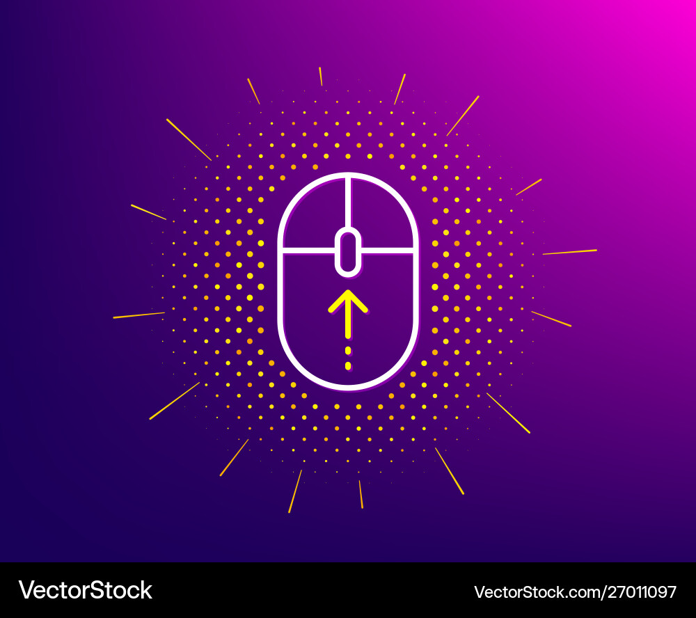 Swipe up mouse line icon scrolling arrow sign Swipe up mouse line icon scrolling arrow sign vector image