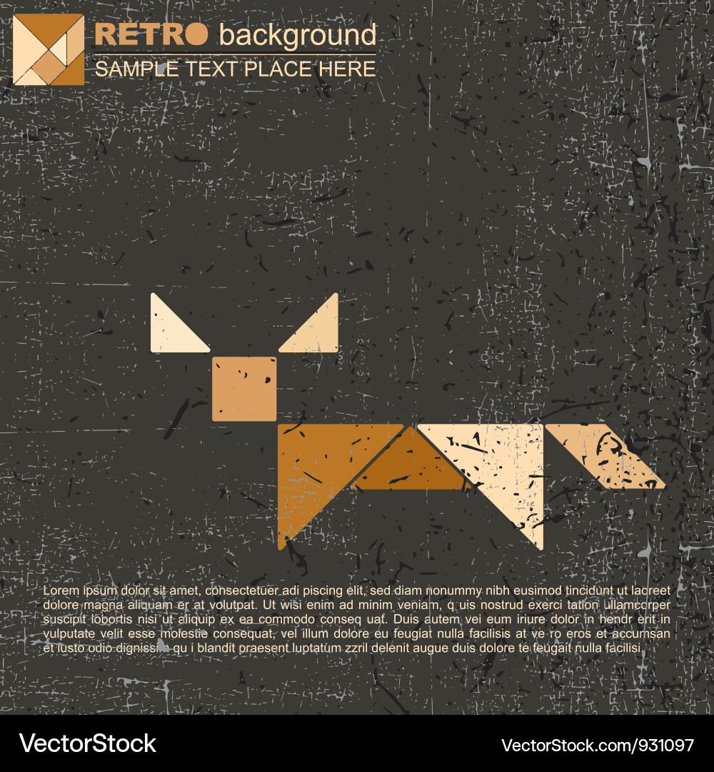 Tangram cat Vector Image