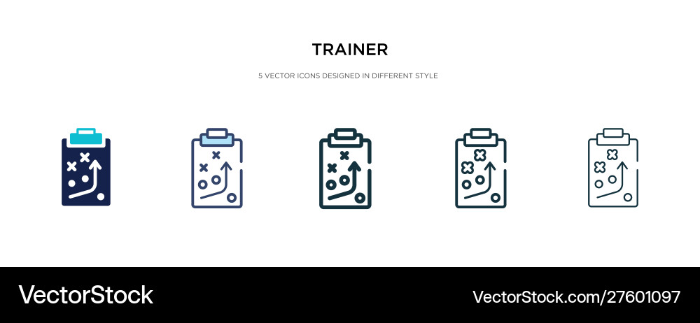 Trainer icon in different style two colored Trainer icon in different style two colored vector image