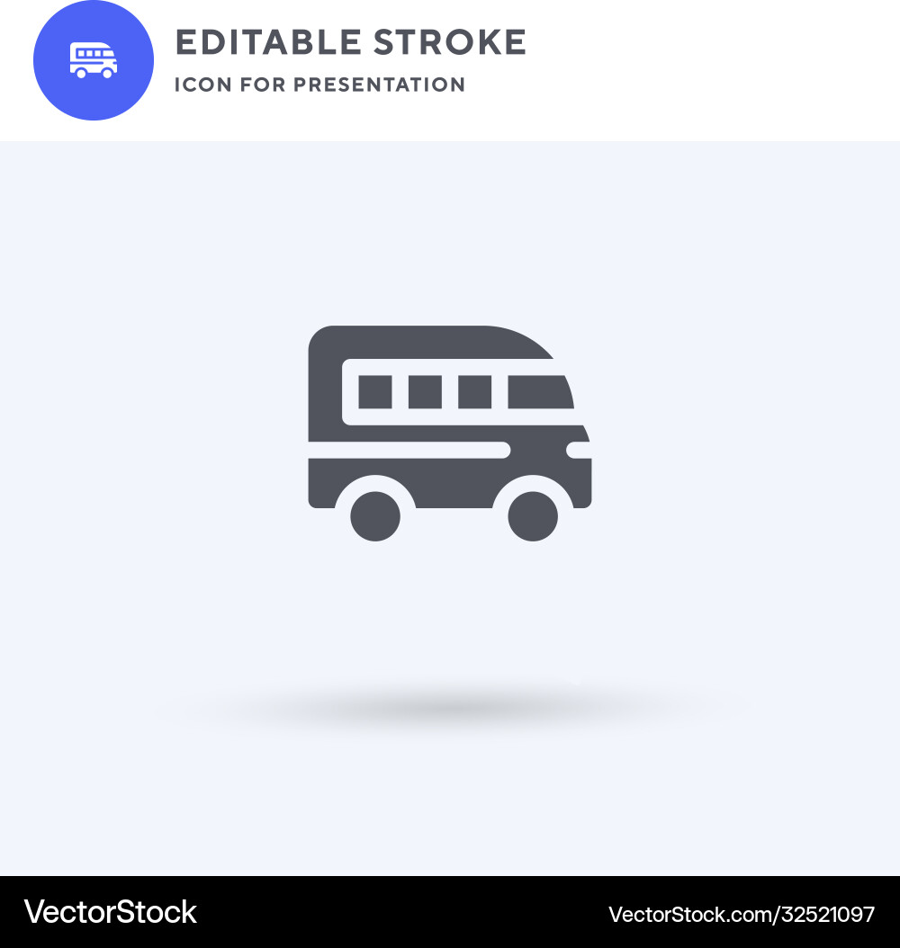 Van icon filled flat sign solid pictograph – Royalty-Free Vector ...