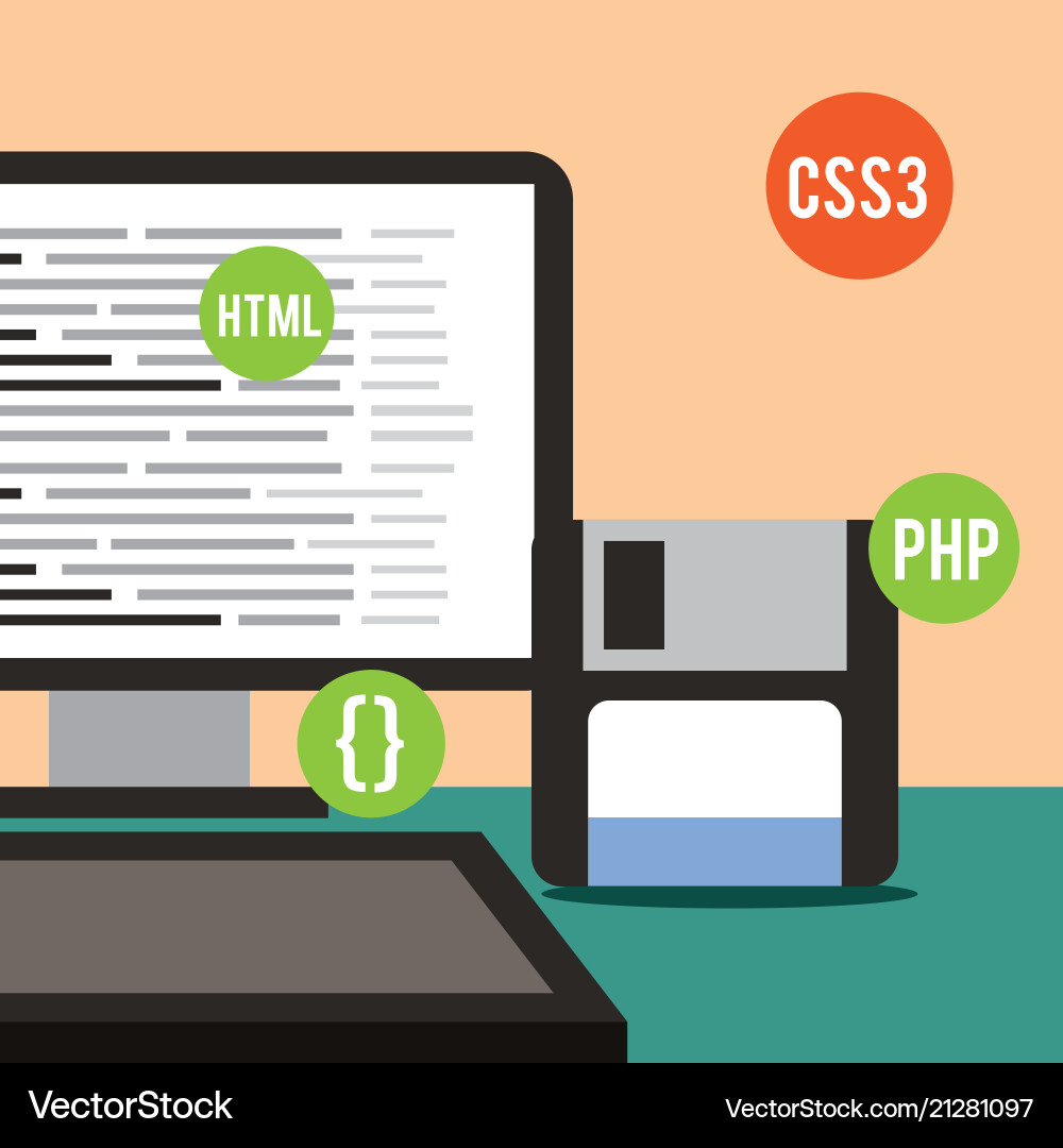 Website der Programmcodierung Website der Programmcodierung vektorbild