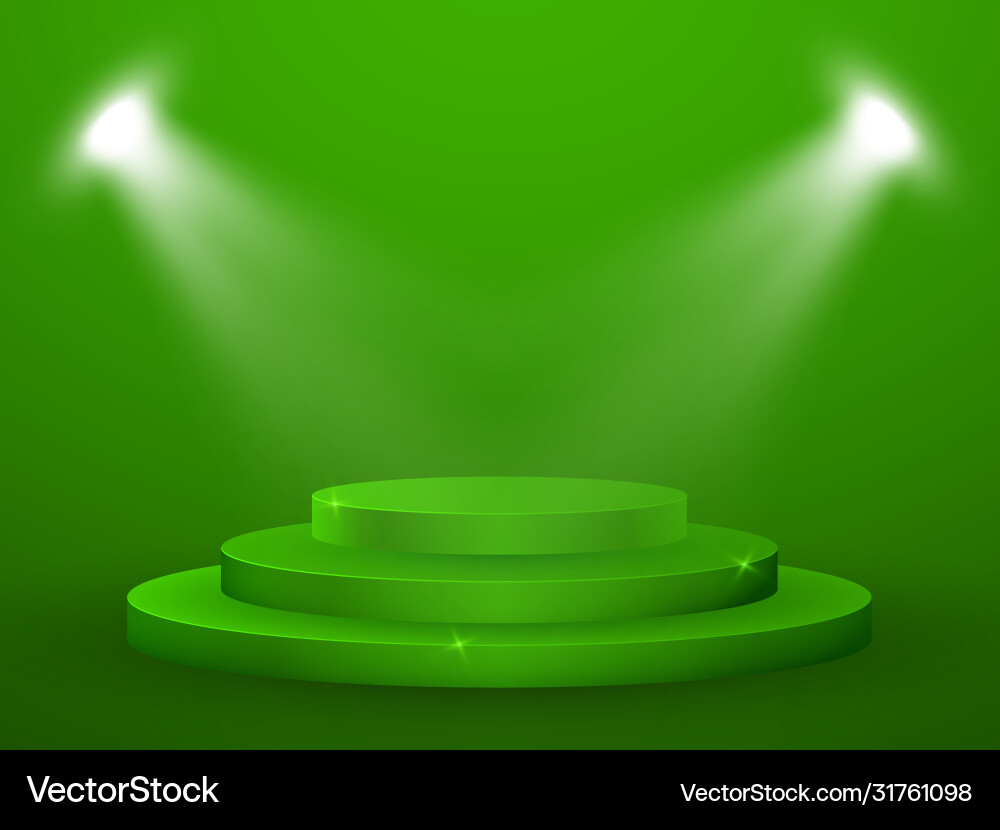 3d render abstract composition with podium vector image