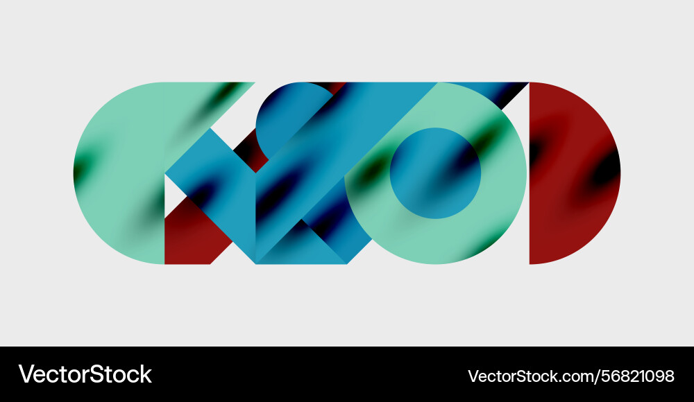 Abstract design features overlapping colorful Abstract design features overlapping colorful vector image