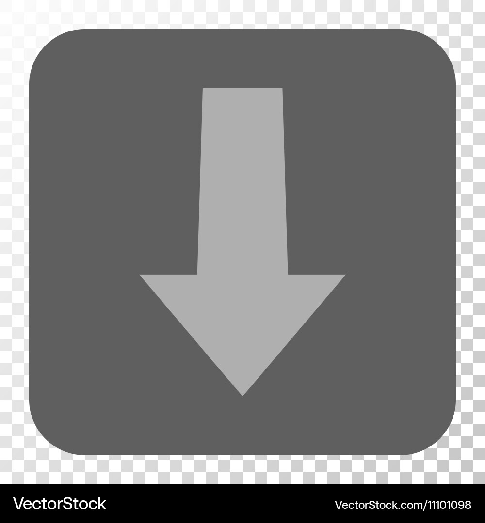 Arrow down rounded square button vector image