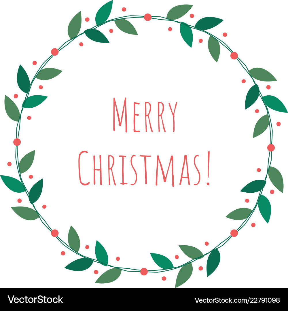 Christmas isolated wreath Christmas isolated wreath vector image