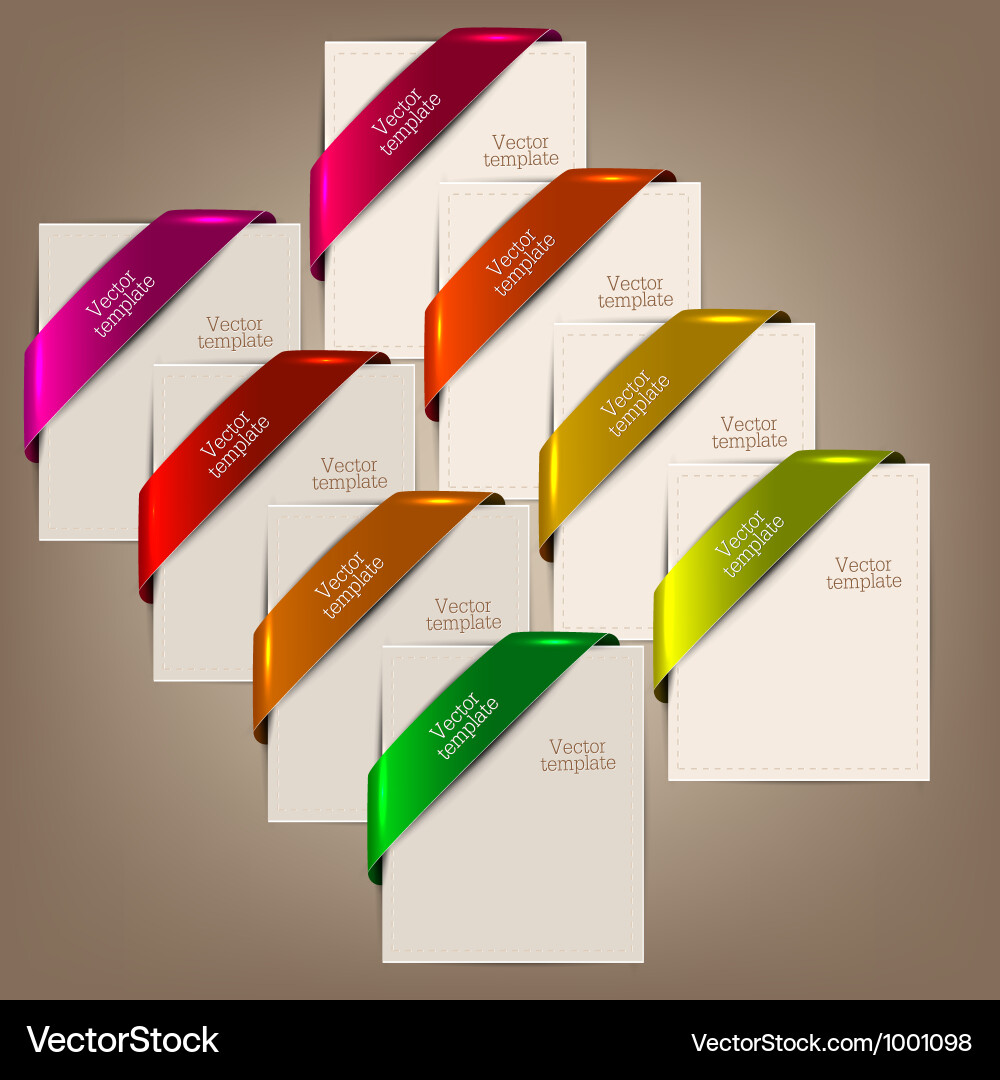 Colorful bookmarks and notes for text vector image