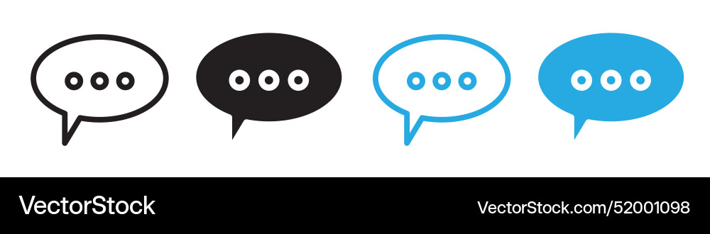 Comment icon line art vector image