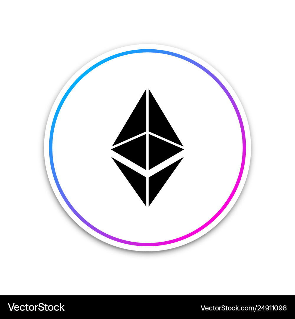 Cryptocurrency coin ethereum eth icon on white – Royalty-Free Vector |  VectorStock