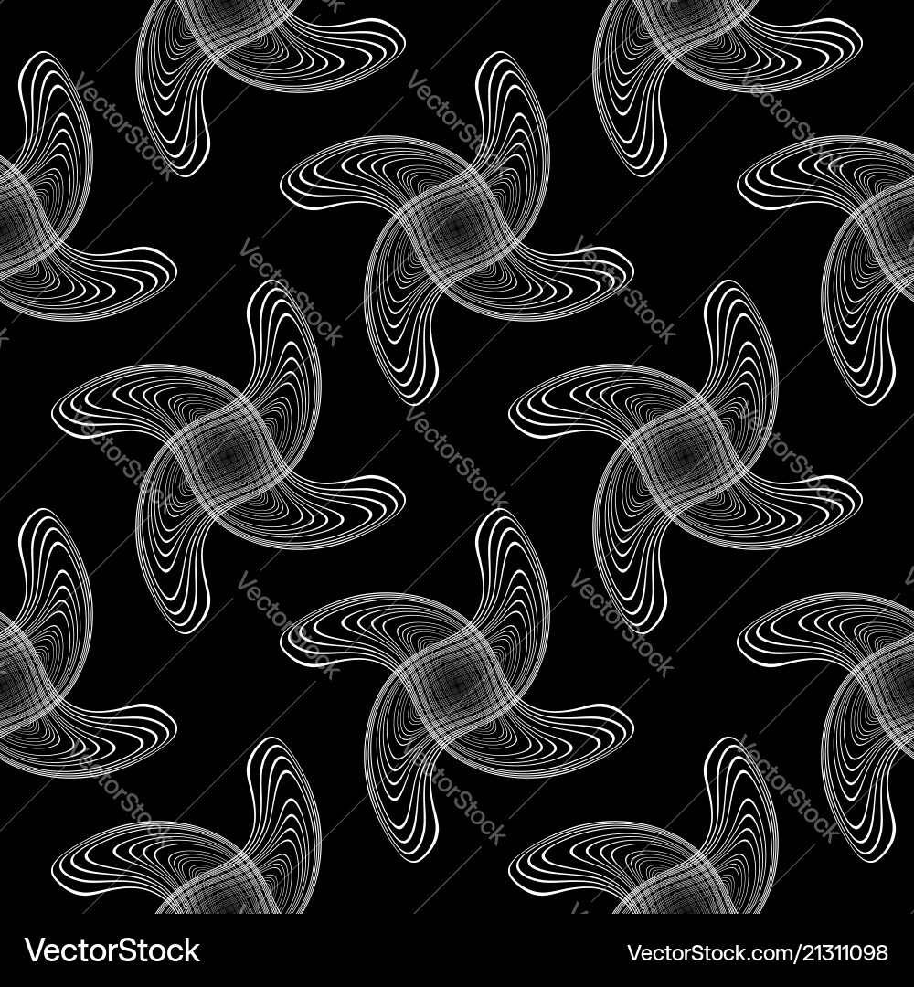 Design seamless monochrome twisting element Vector Image