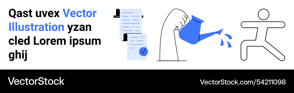 Diverse workflow and productivity elements vector image