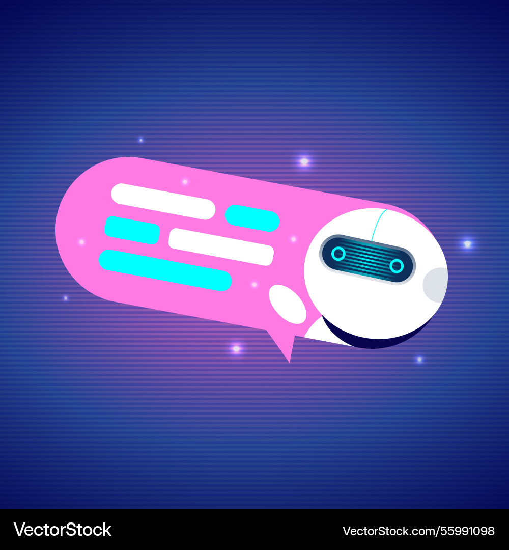 Futuristic chatbot technology interface with ai Futuristic chatbot technology interface with ai vector image