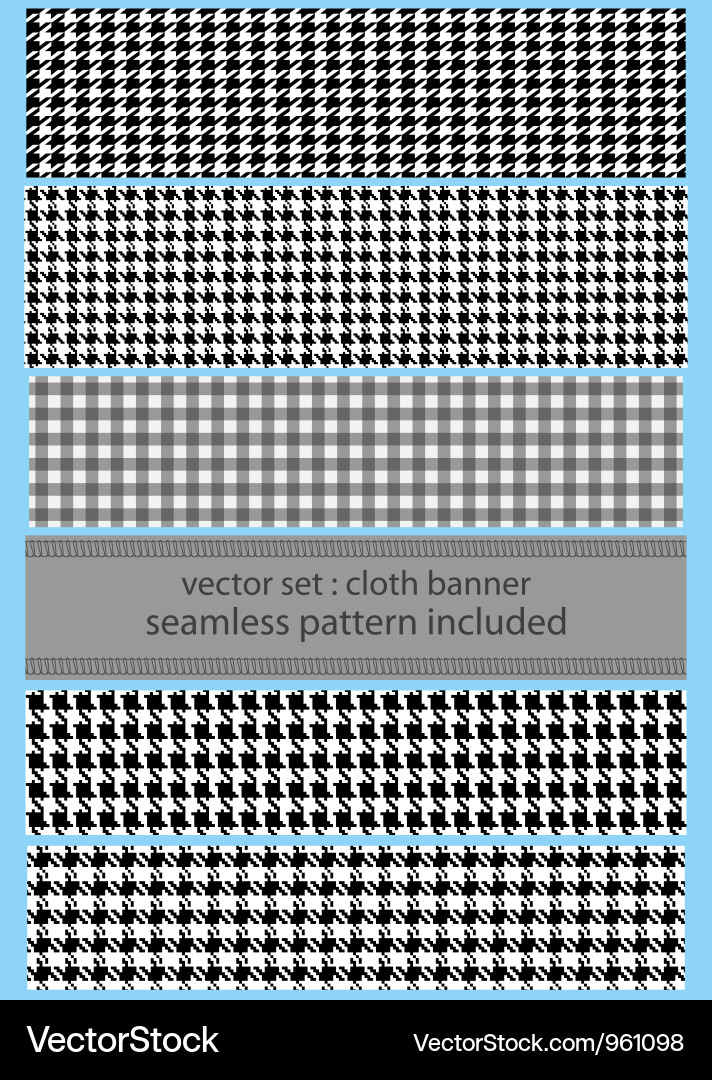 Houndstooth Fabric Pattern Vector Image