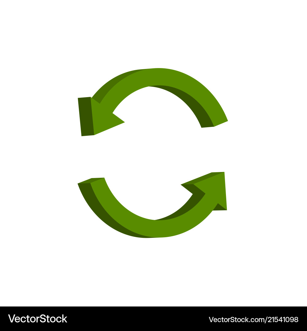 Isometric 3d round refresh arrows isolated Vector Image