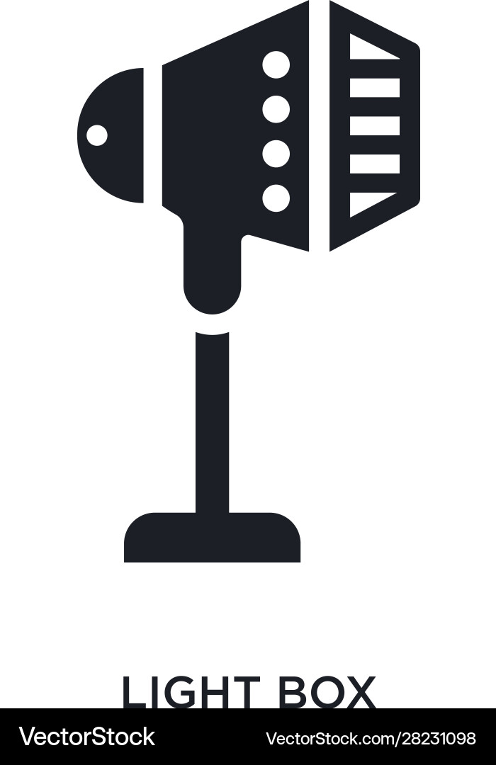 Light box isolated icon simple element from vector image