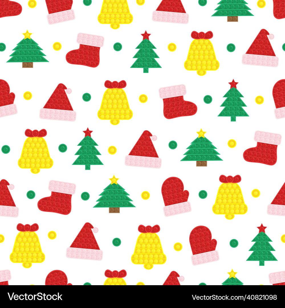 Pop it toy fidget seamless pattern simple dimple Pop it toy fidget seamless pattern simple dimple vector image