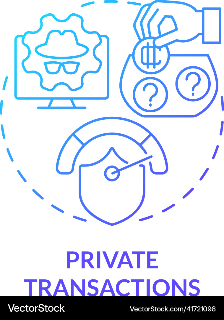 Private Cryptocurrency Transactions Icon – Royalty-Free Vector | VectorStock
