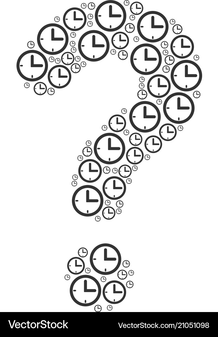 Query composition of time icons Query composition of time icons vector image