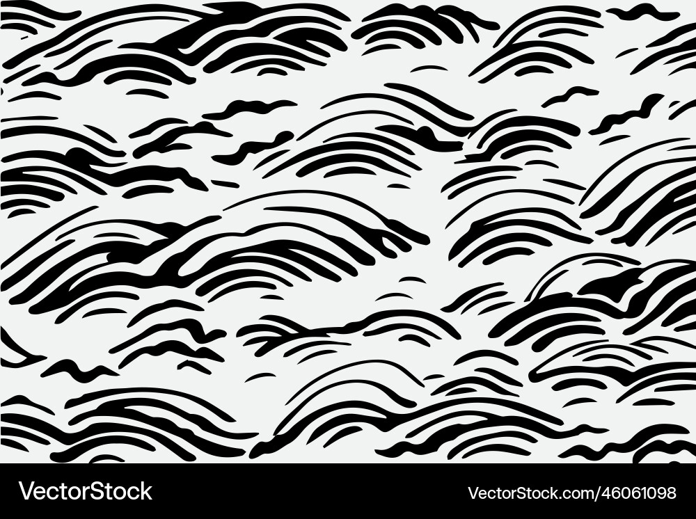 Seamless pattern with hand drawn wavy lines Seamless pattern with hand drawn wavy lines vector image