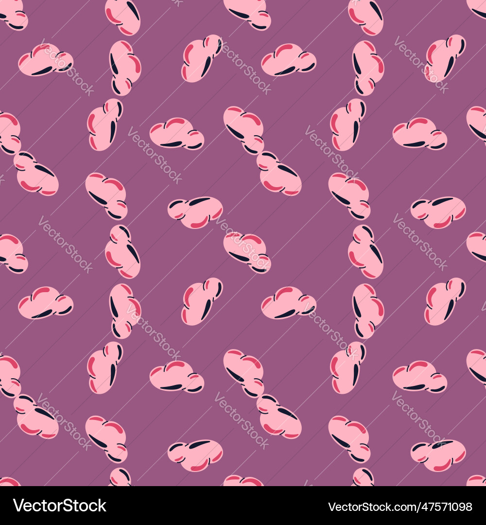 Simple clouds seamless pattern primitive art Vector Image
