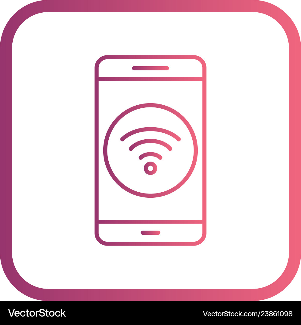 Wifi mobile application icon Vector Image