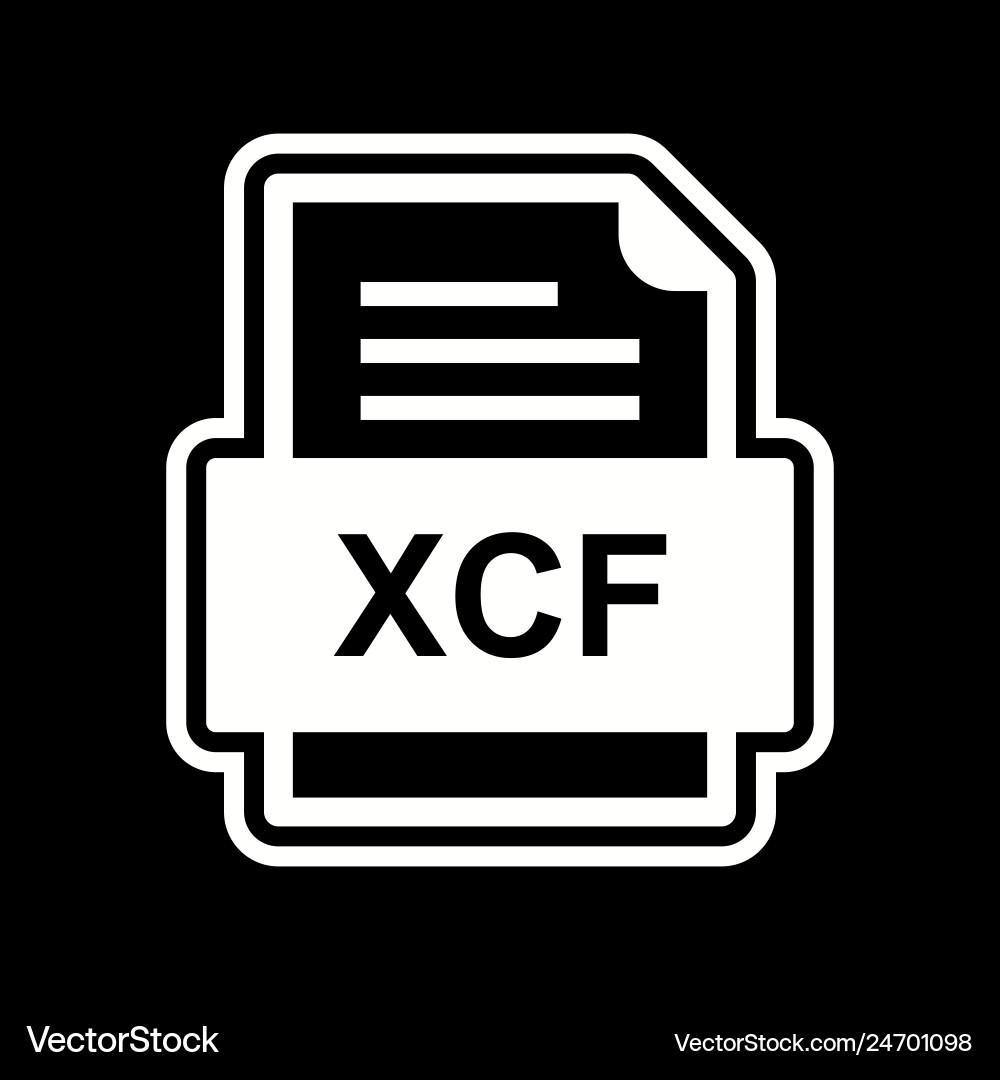 Xcf file document icon Vector Image