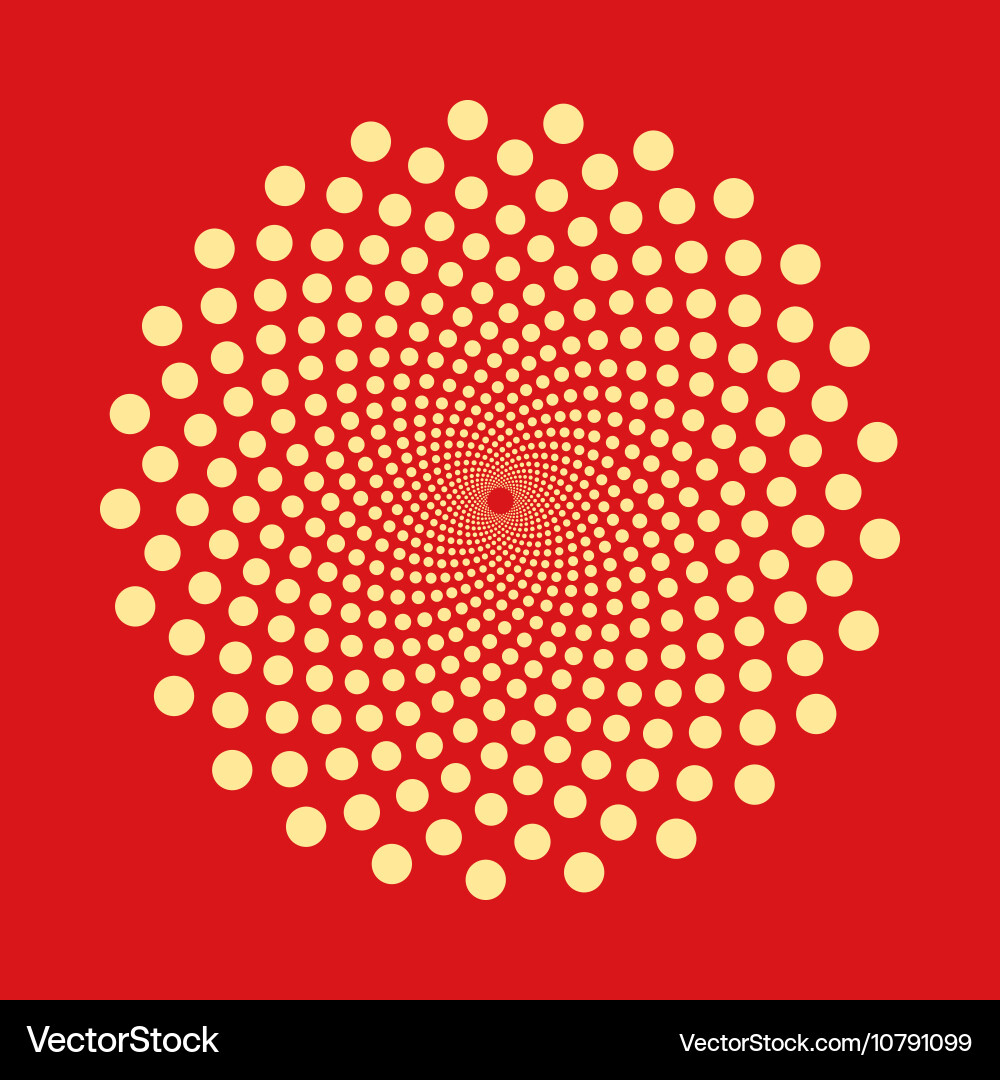 Abstract dotted shape design element Vector Image