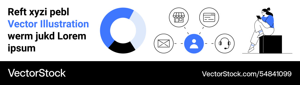 Analytics chart user communication icons Analytics chart user communication icons vector image