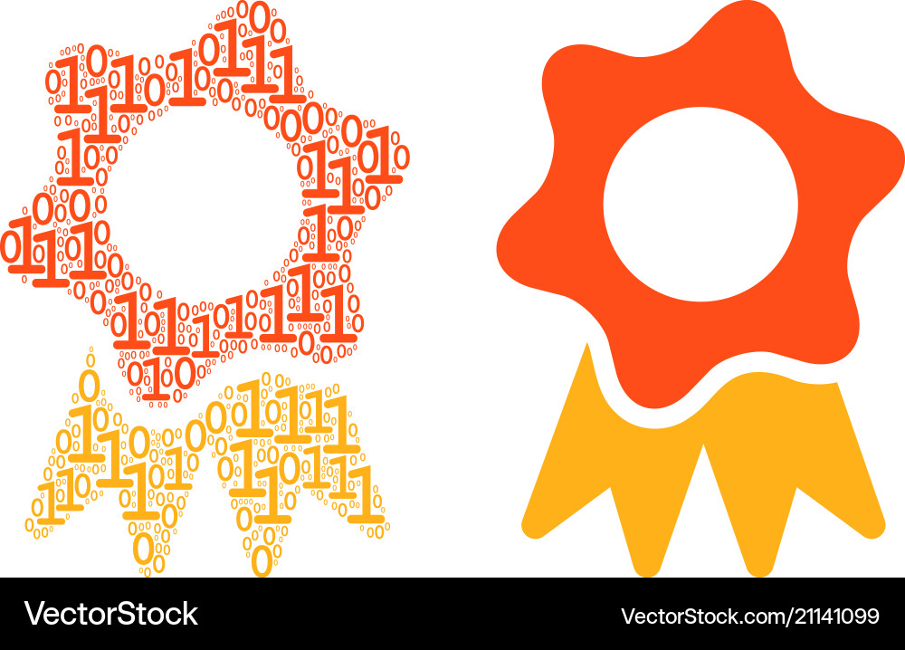 Award composition of binary digits Award composition of binary digits vector image
