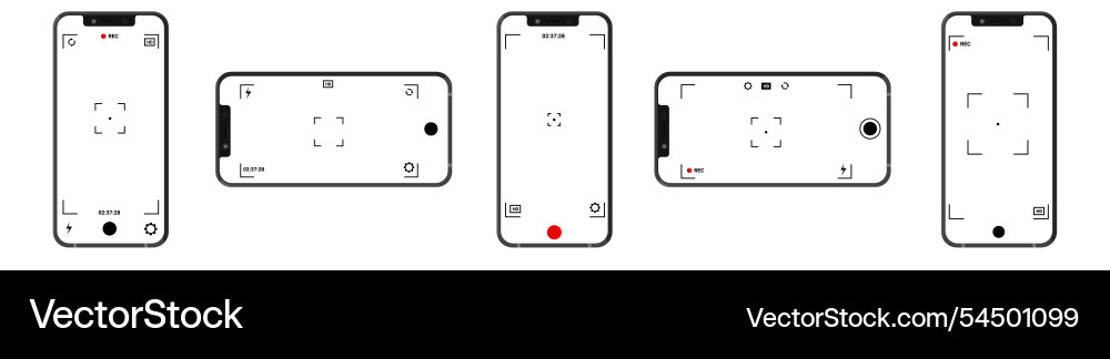 Camera template with adjustable settings vector image