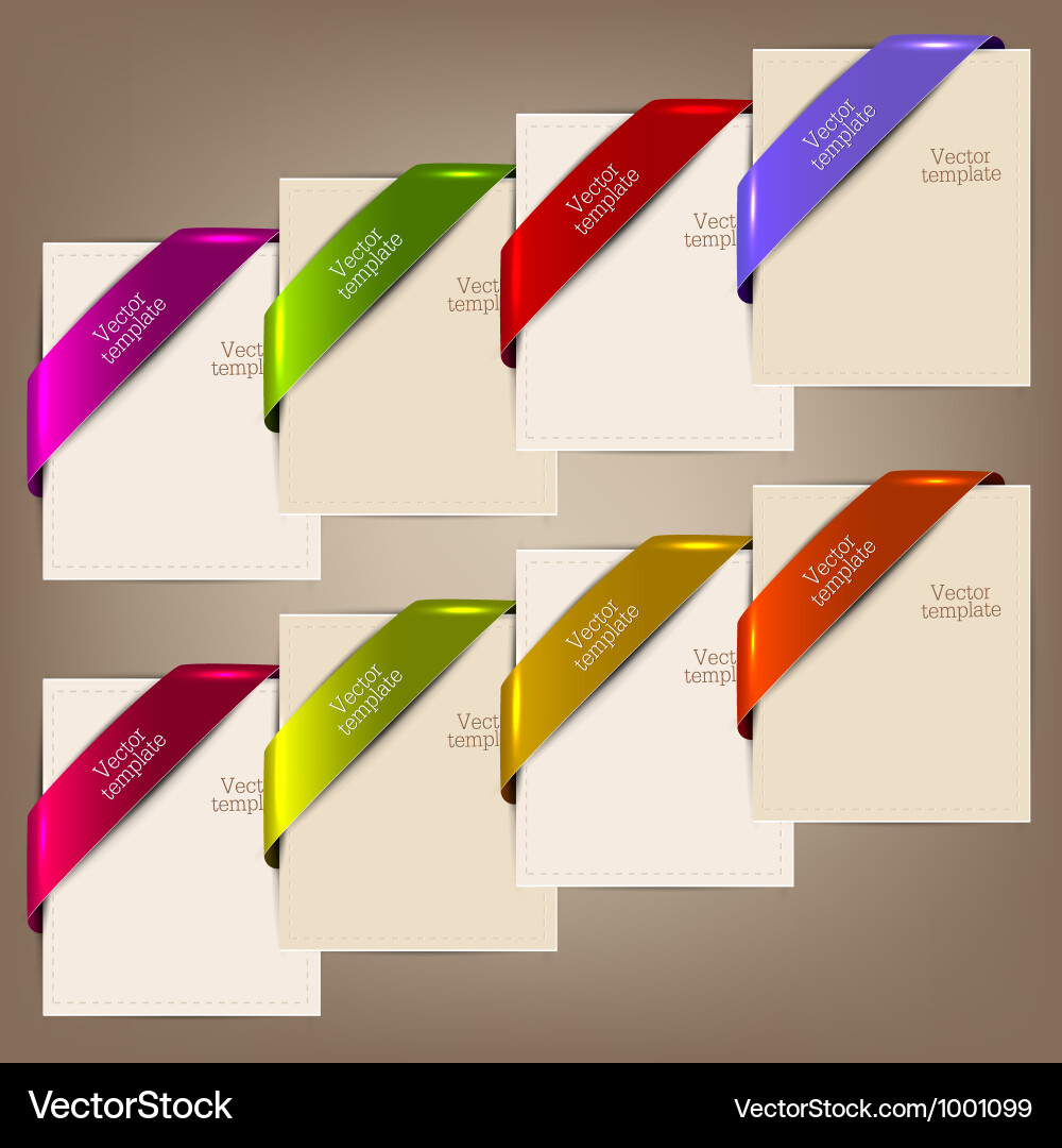 Colorful bookmarks and notes for text vector image