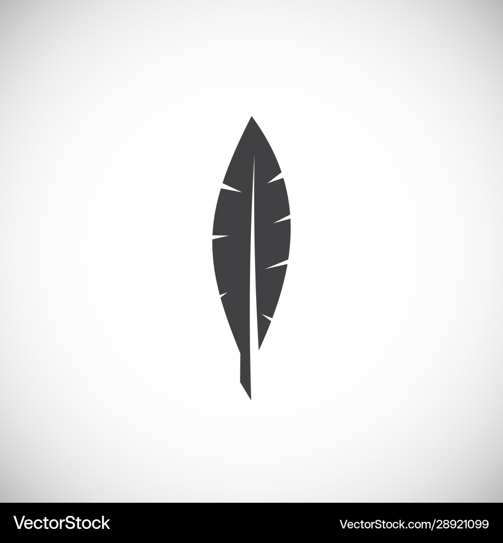 Feather icon on background for graphic and web Feather icon on background for graphic and web vector image