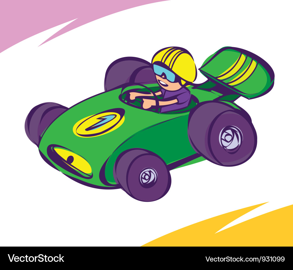 Green car Royalty Free Vector Image - VectorStock