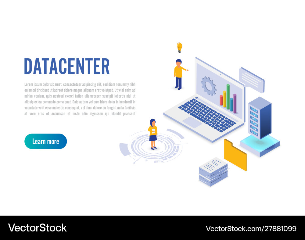 Internet datacenter connection administrator Internet datacenter connection administrator vector image