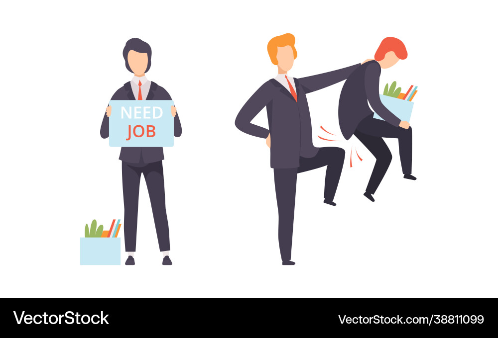 Man character searching for job standing Vector Image