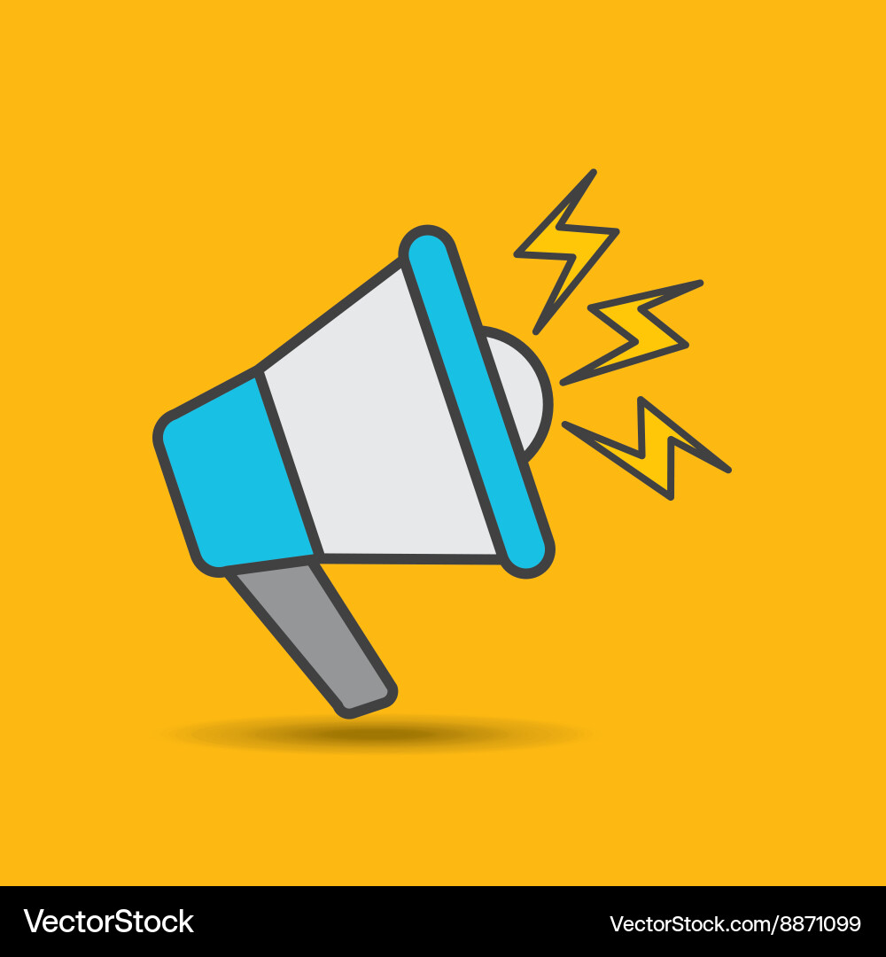 Message with megafono design vector image