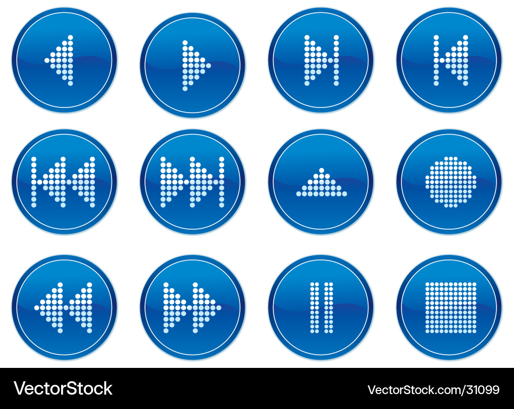 Multimedia Control Buttons Vector Image