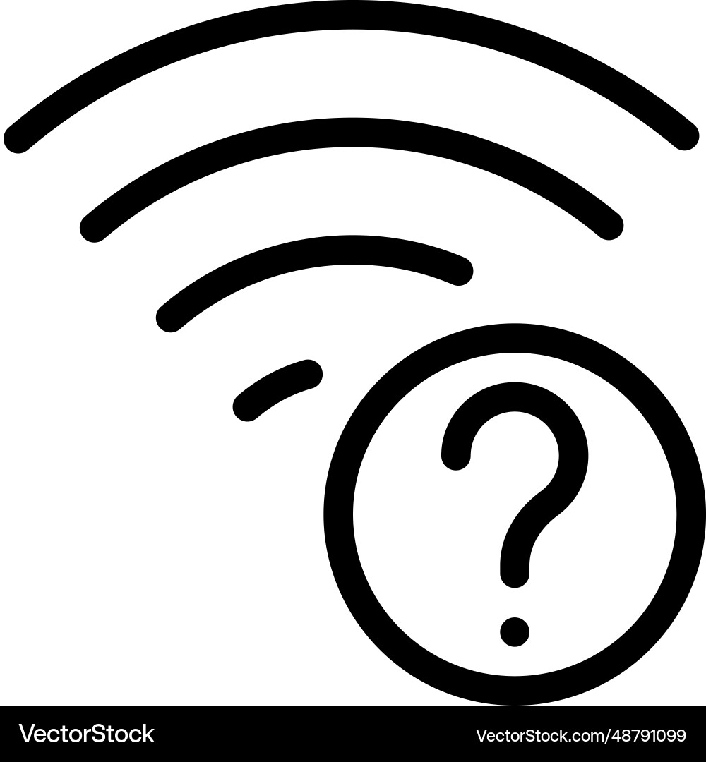 Password required for wireless connection vector image