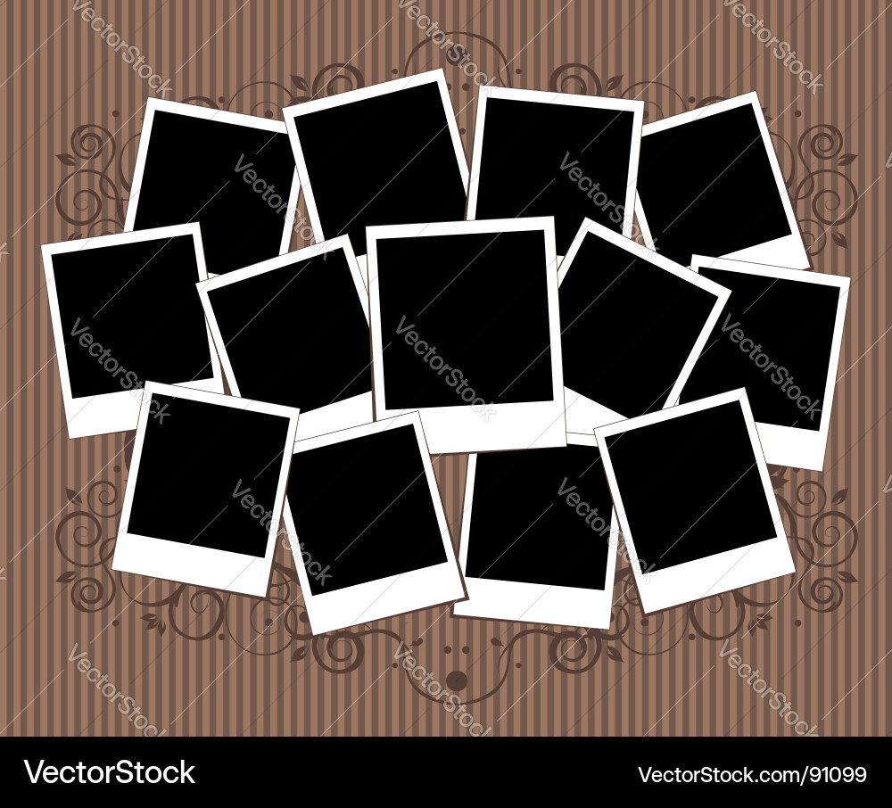 Polaroid Frame Template vector image