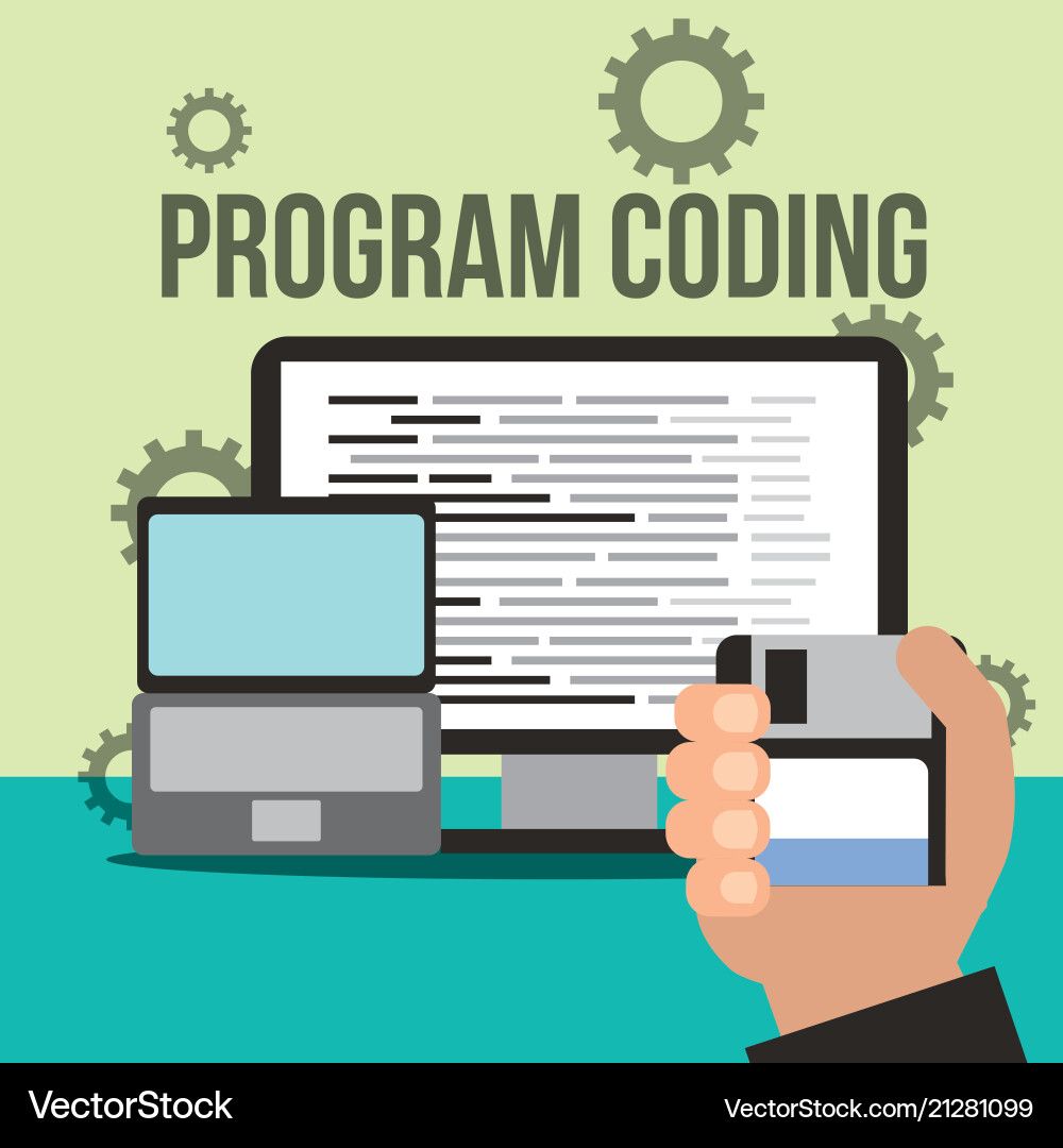 Website der Programmcodierung vektorbild