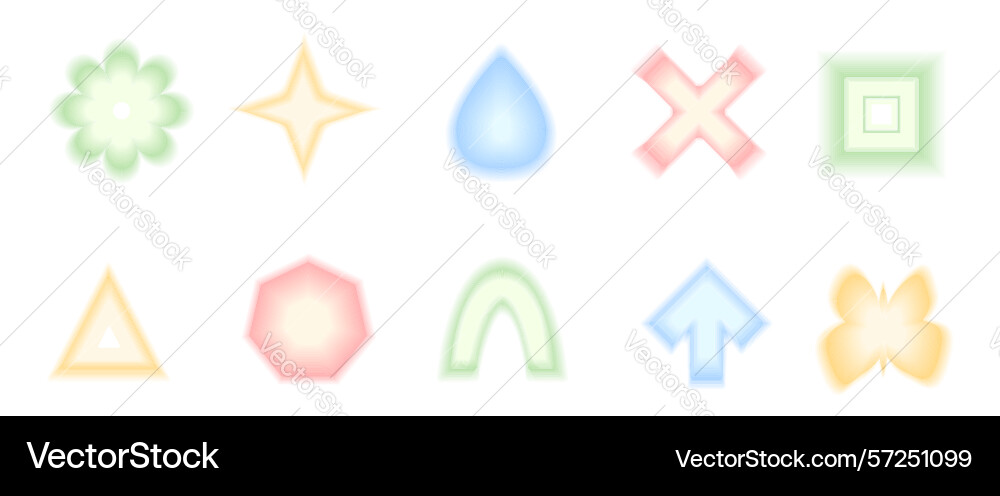 Y2k retro gradation triangle drop and arrow Vector Image