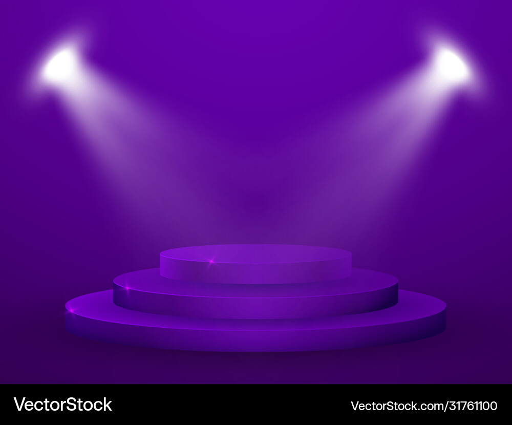 3d render abstract composition with podium vector image