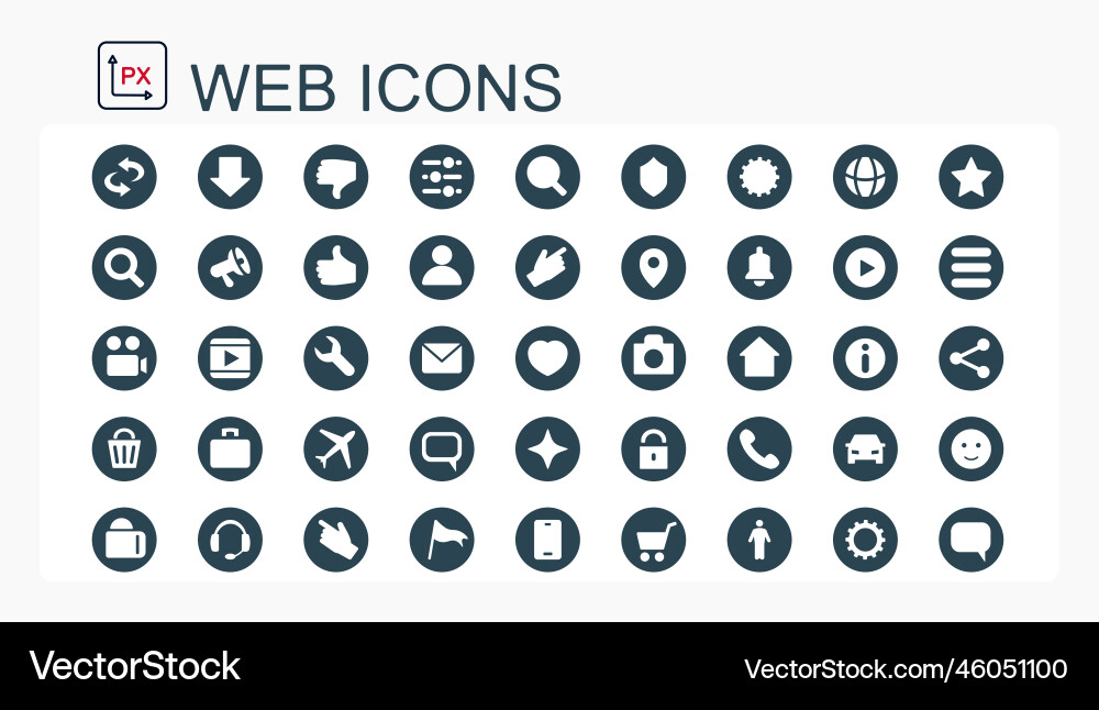 A set of flat web icons editable isolated A set of flat web icons editable isolated Vector Image