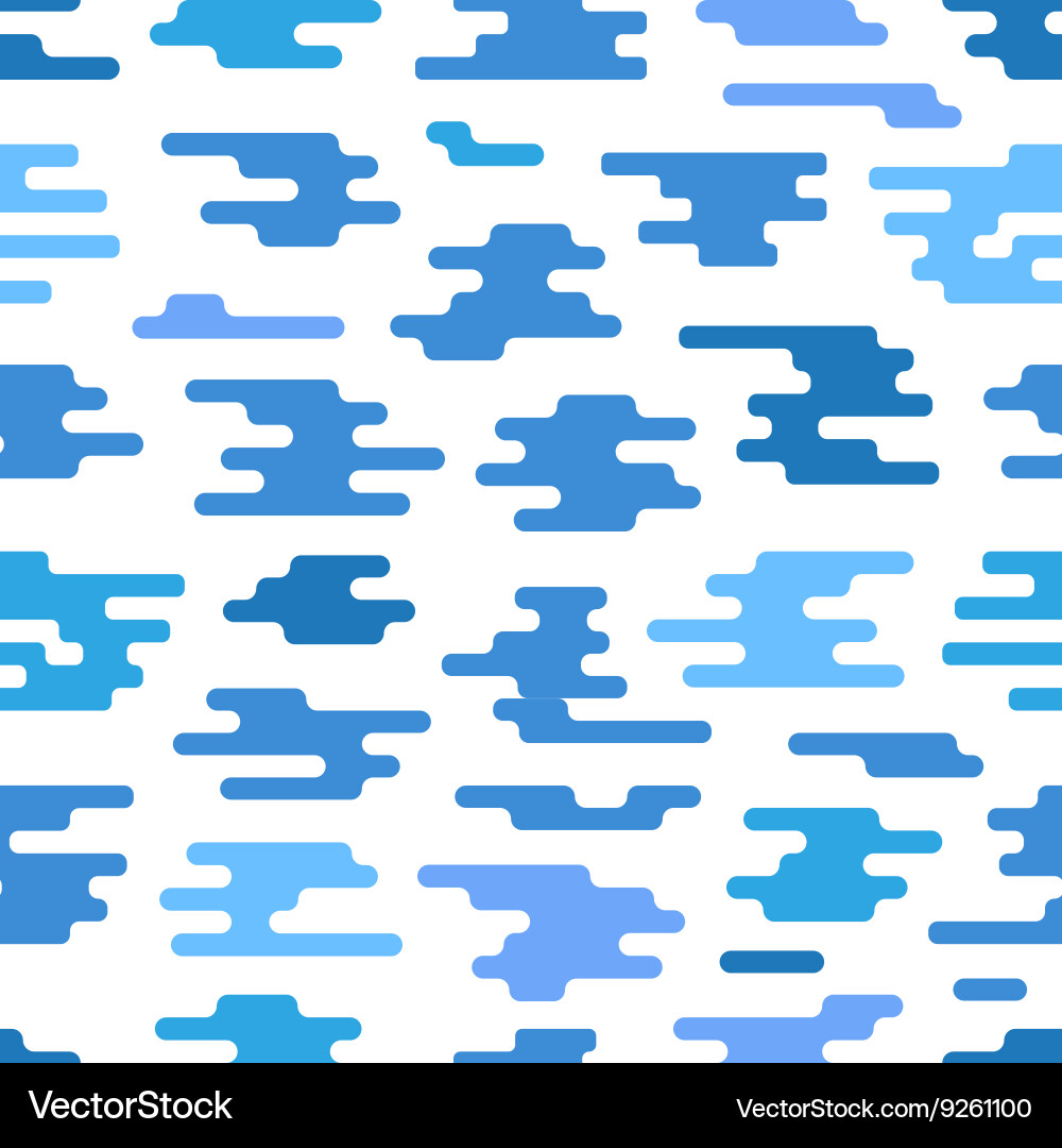 Abstract seamless pattern of different clouds vector image