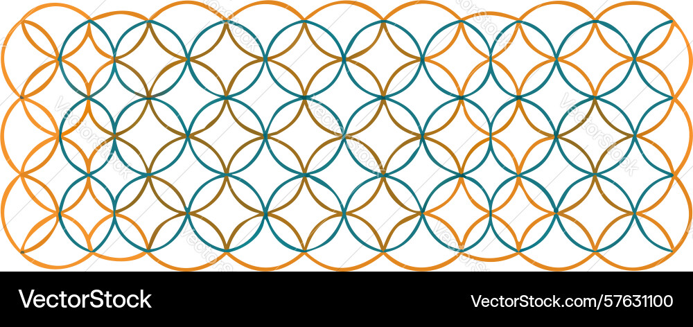 Circular geometric chain pattern elegant seamless vector image