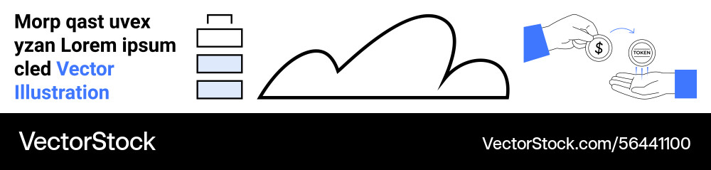Cloud storage with data sync battery power Cloud storage with data sync battery power vector image