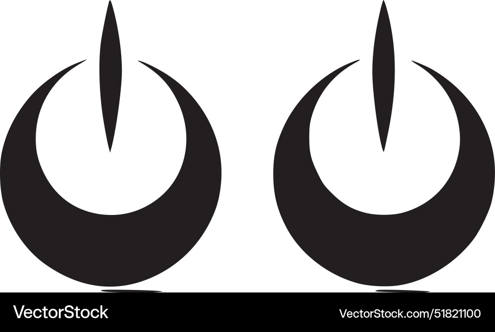 Earrings - high quality logo ideal for t-shirt Vector Image